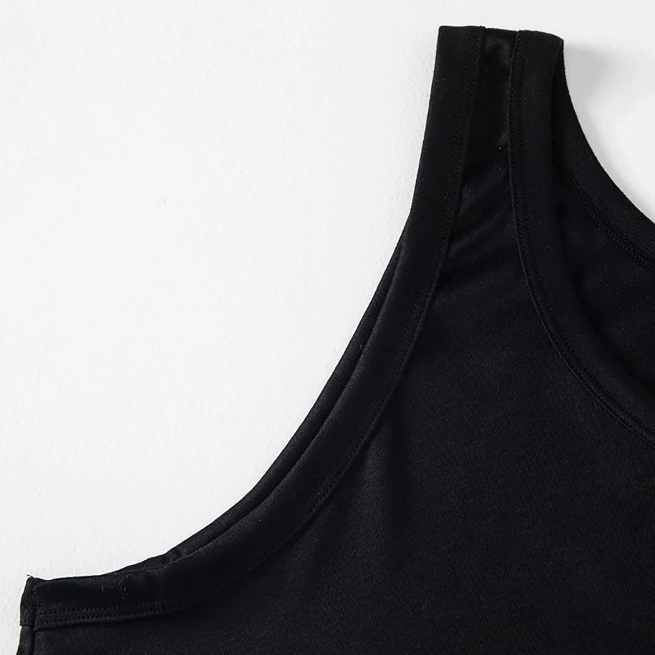 1/3 Piece Men's Four Seasons Black And White Classic Color Basic Vest Plus Size Youth Sports And Leisure Running Joker Bottoming
