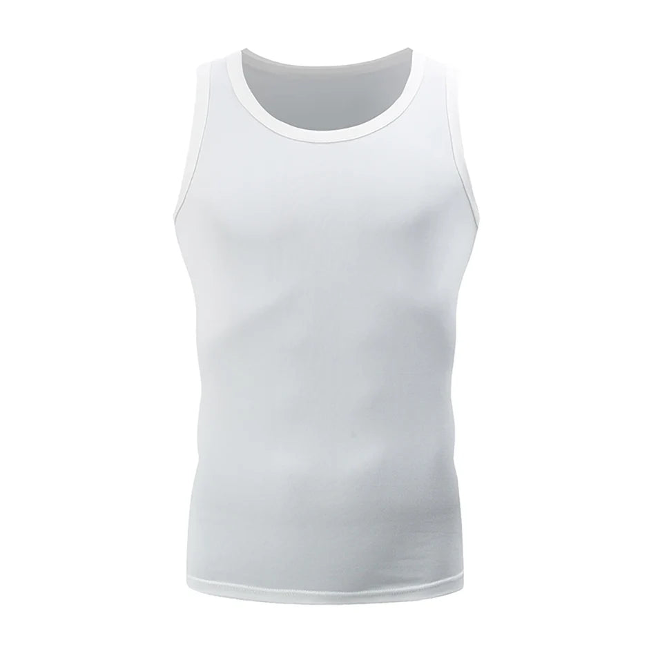 1/3 Piece Men's Four Seasons Black And White Classic Color Basic Vest Plus Size Youth Sports And Leisure Running Joker Bottoming