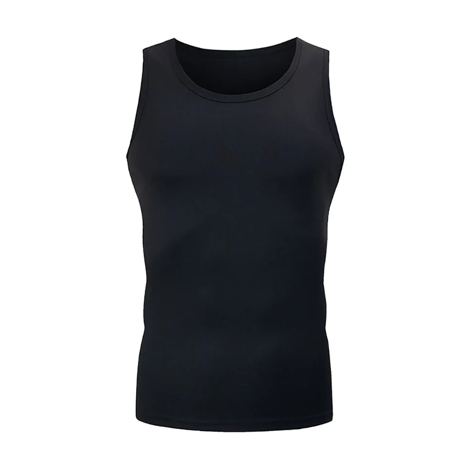 1/3 Piece Men's Four Seasons Black And White Classic Color Basic Vest Plus Size Youth Sports And Leisure Running Joker Bottoming