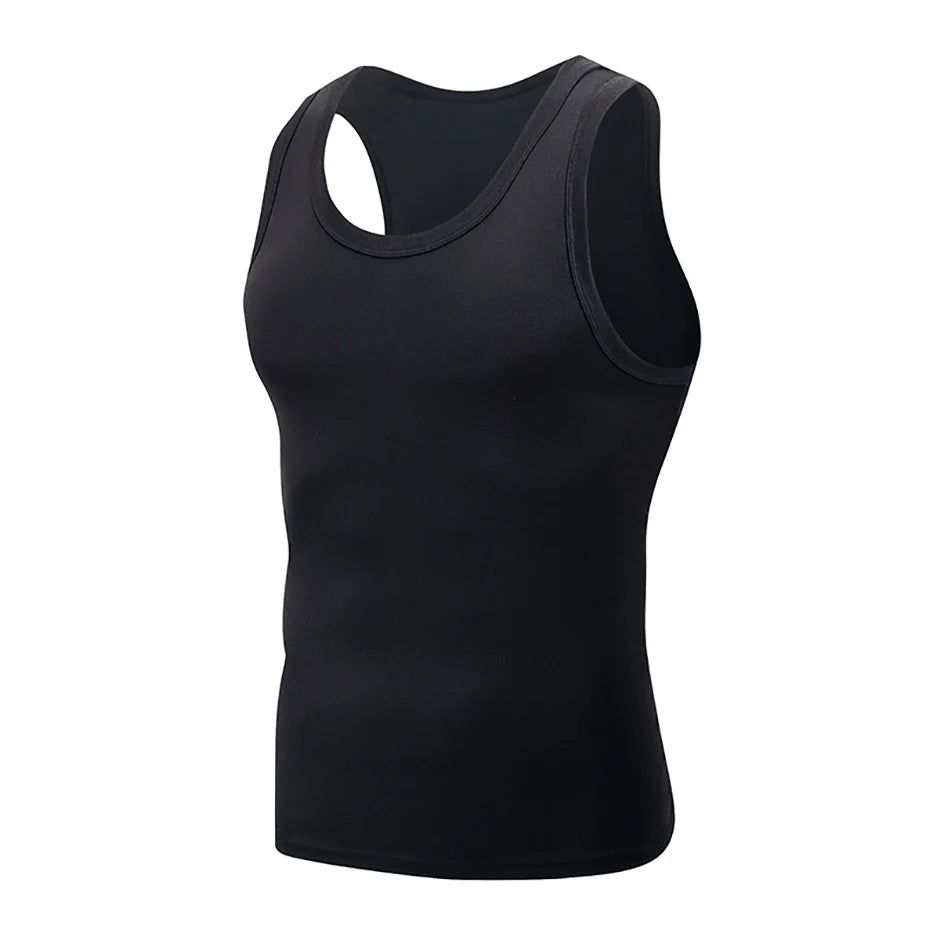 1/3 Piece Men's Four Seasons Black And White Classic Color Basic Vest Plus Size Youth Sports And Leisure Running Joker Bottoming