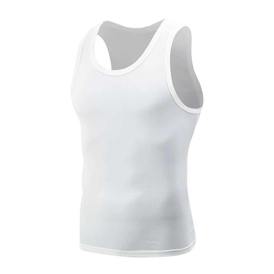 1/3 Piece Men's Four Seasons Black And White Classic Color Basic Vest Plus Size Youth Sports And Leisure Running Joker Bottoming